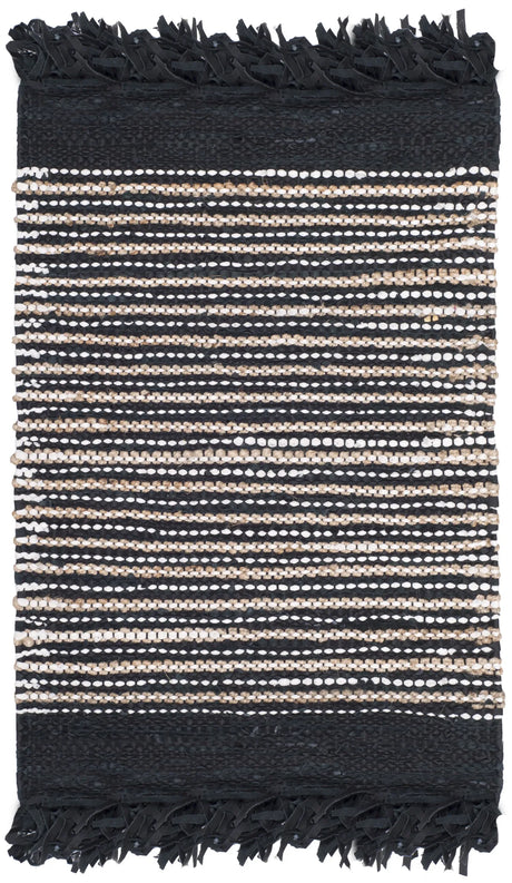 Safavieh Vintage Leather 2'-0" x 3'-0" Rug in Black / Multi