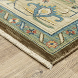 Oriental Weavers Sphinx Francesca Fr09M Brown/ Multi Rug - corner detail