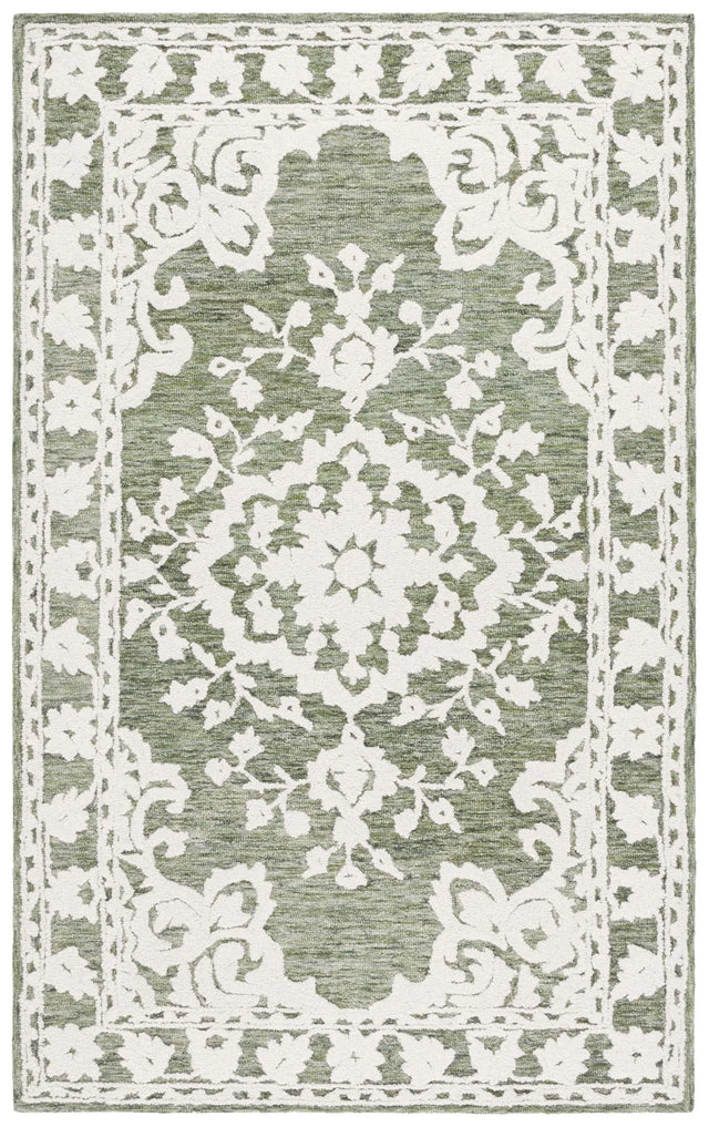 Safavieh Marquee 4'-0" x 6'-0" Rug in Green / Ivory