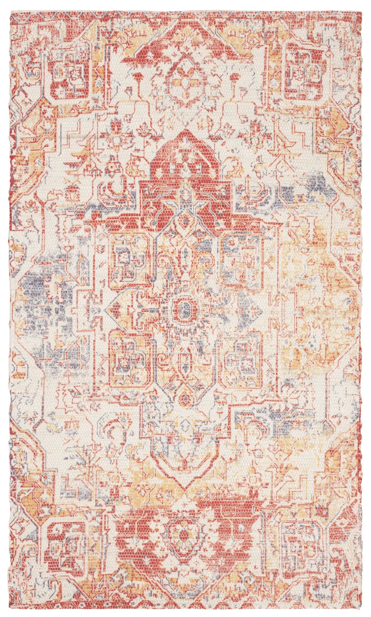 Safavieh Saffron 3'-0" x 5'-0" Rug in Red / Creme