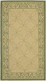 Safavieh Courtyard 2'-0" x 3'-7" Rug in Natural / Olive