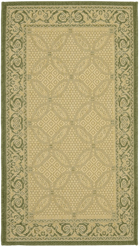 Safavieh Courtyard 2'-0" x 3'-7" Rug in Natural / Olive