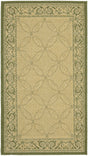 Safavieh Courtyard 2'-0" x 3'-7" Rug in Natural / Olive