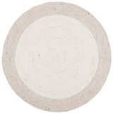 Safavieh Braided 5'-0" x 5'-0" Rug in Beige / Ivory