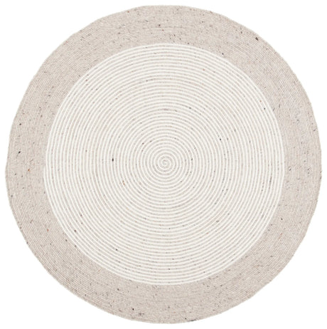 Safavieh Braided 5'-0" x 5'-0" Rug in Beige / Ivory
