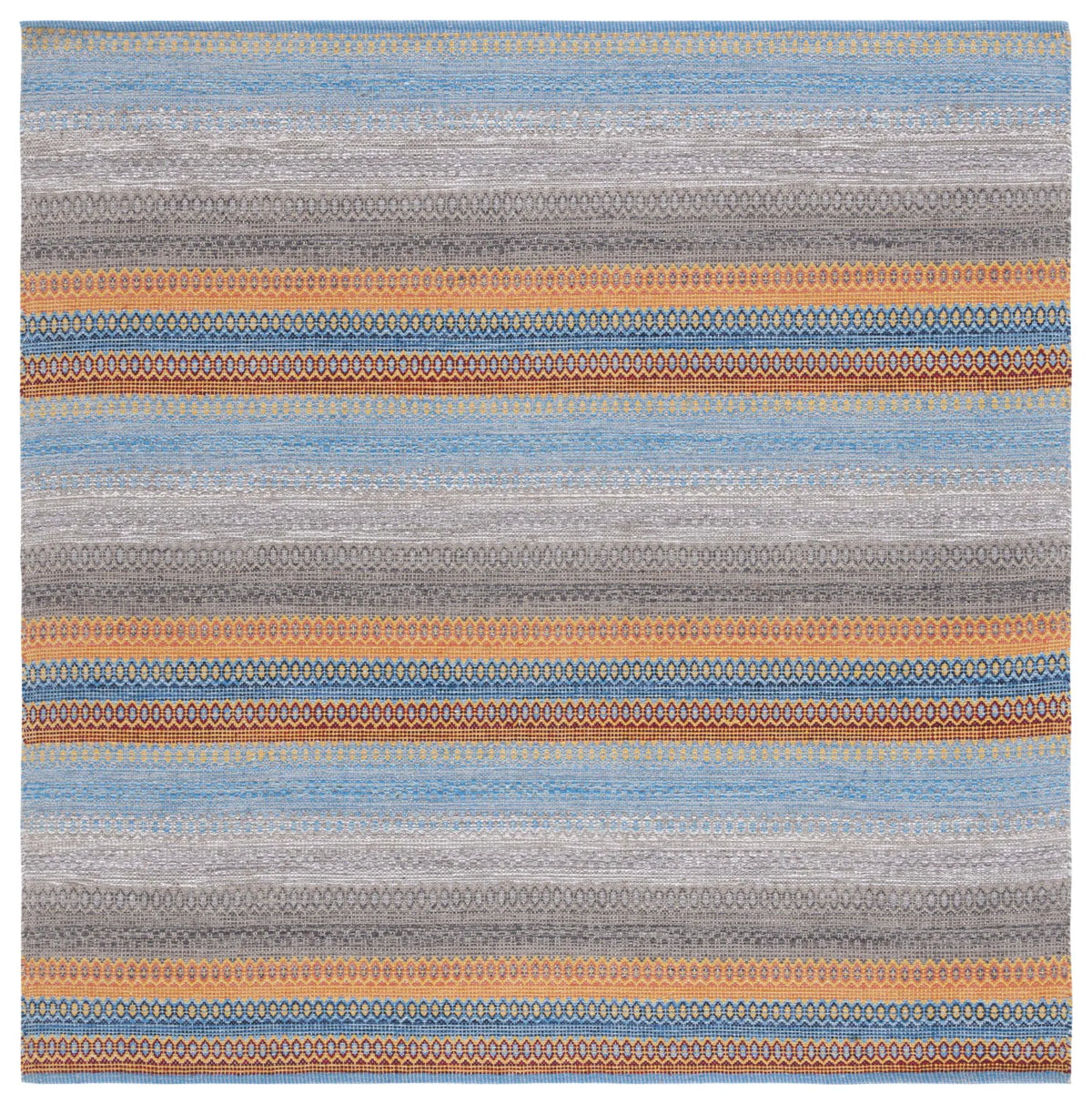 Safavieh Montauk 6'-0" x 6'-0" Rug in Grey / Orange