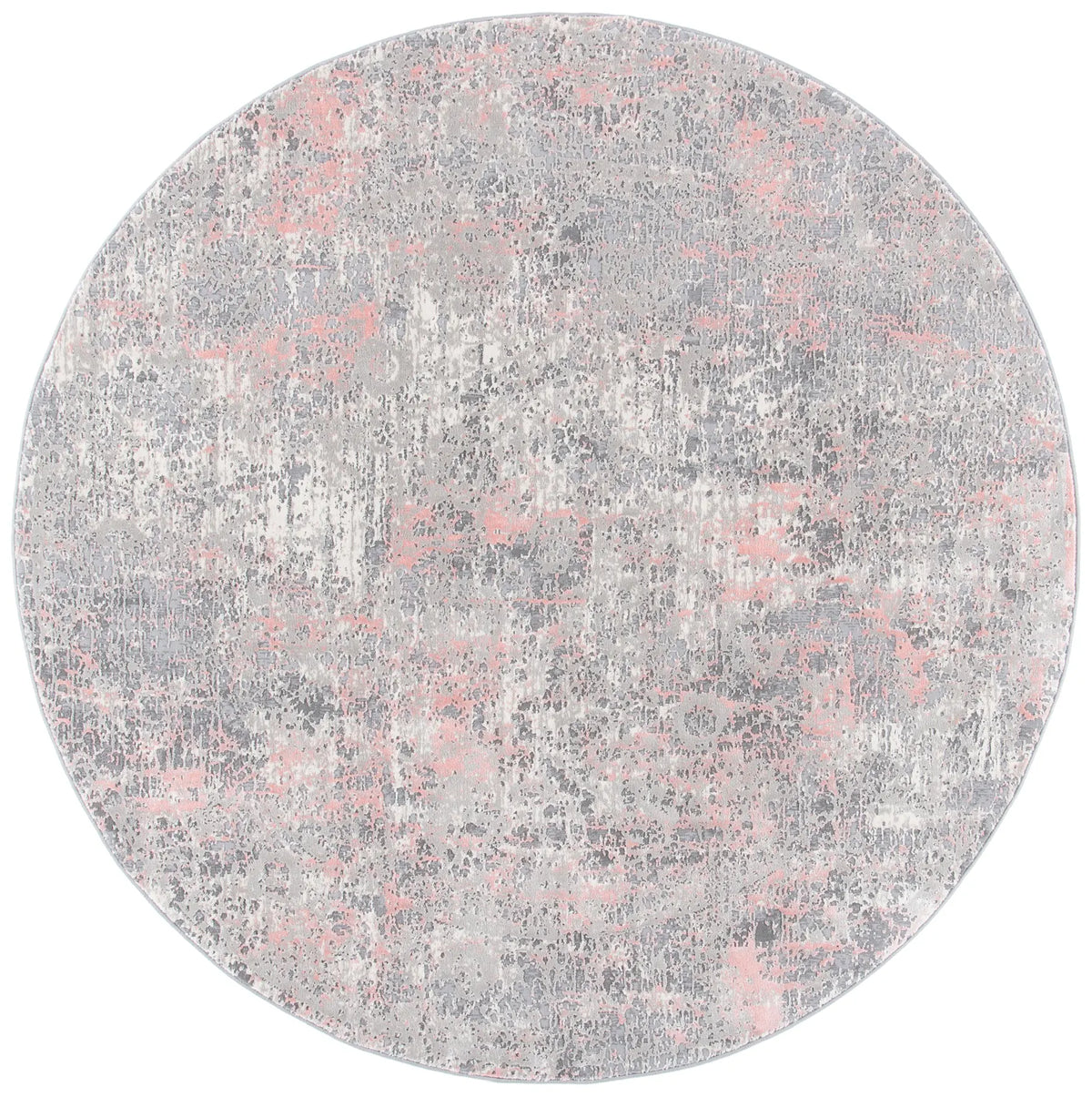 Safavieh Meadow 500 5'-0" x 5'-0" Rug in Grey / Pink
