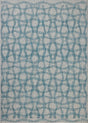 Loloi Easton ESN-10 Fog / Teal Rug - main flat