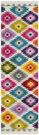 Safavieh Fiesta Shag 2'-3" x 8'-0" Rug in Cream / Multi