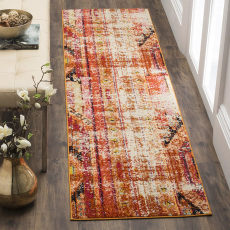 Safavieh Monaco 2'-2" x 10'-0" Rug in Orange / Multi