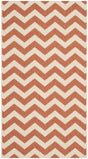 Safavieh Courtyard 2'-7" x 5'-0" Rug in Terracotta / Beige