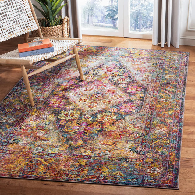 Safavieh Crystal 4'-0" x 6'-0" Rug in Navy / Light Blue