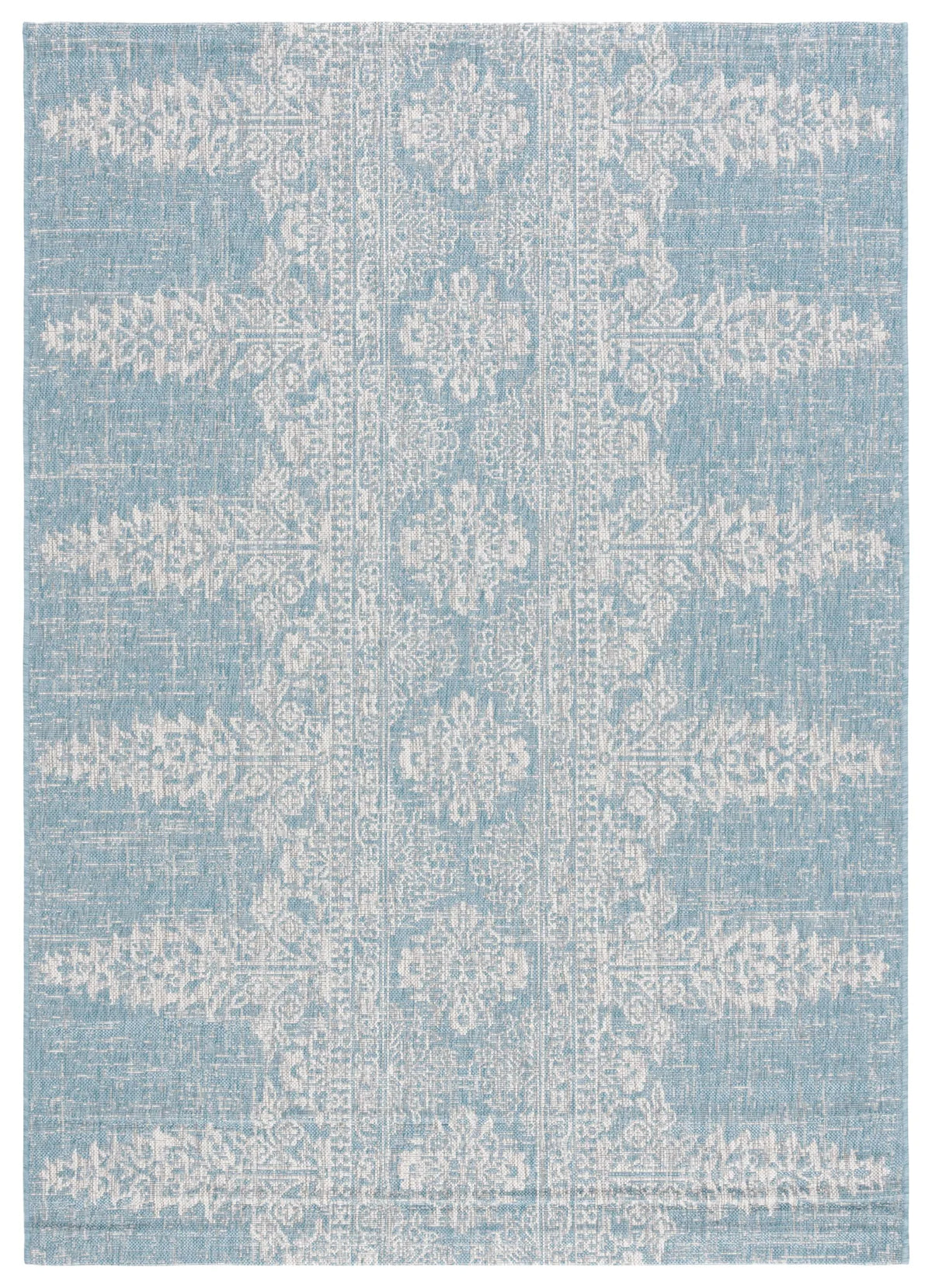 Safavieh Courtyard 5'-3" x 7'-7" Rug in Aqua / Grey