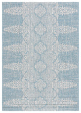 Safavieh Courtyard 5'-3" x 7'-7" Rug in Aqua / Grey