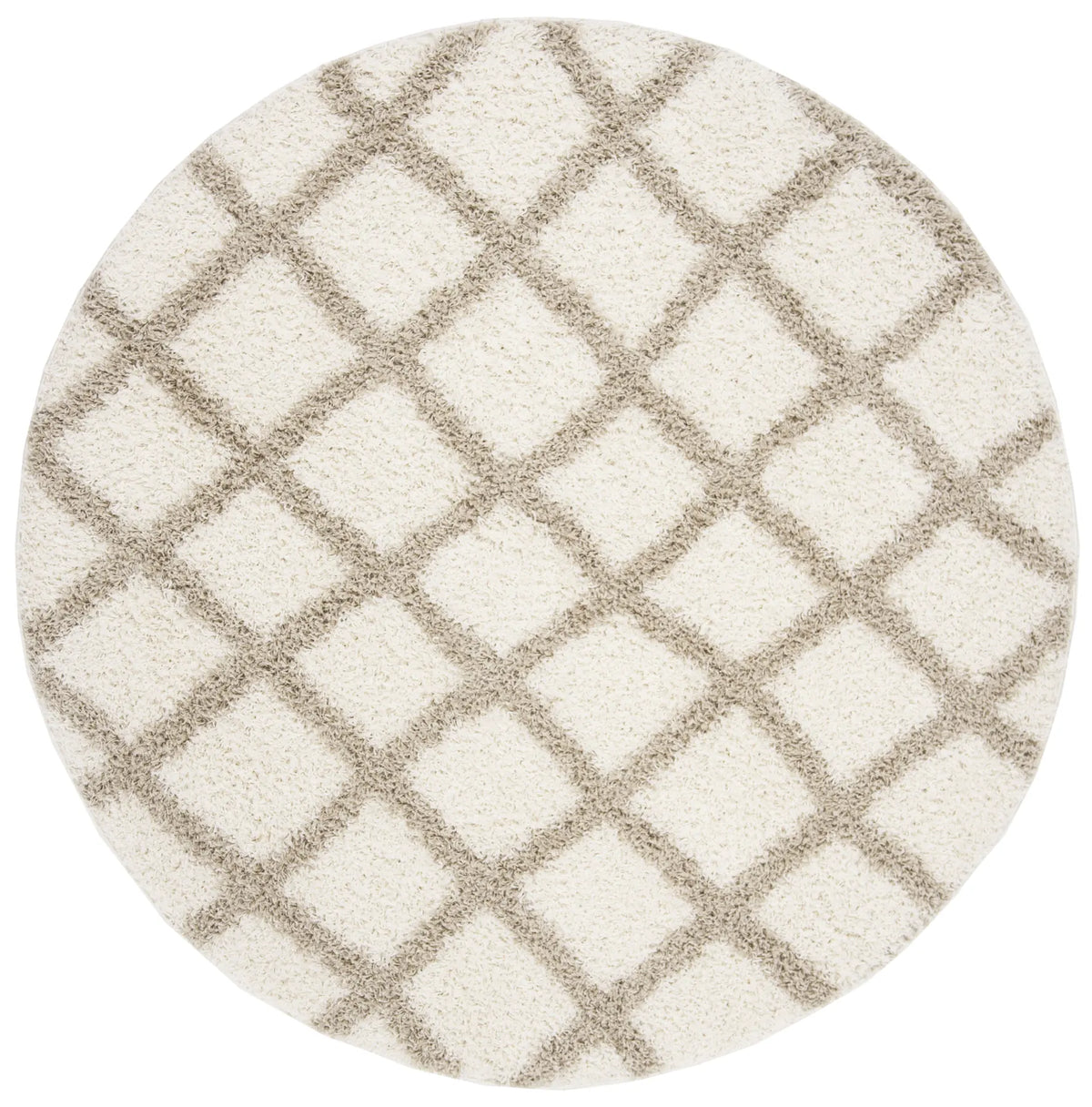 Safavieh Sgd-Dallas Shag 6'-0" x 6'-0" Rug in Ivory / Beige