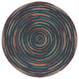 Safavieh Braided 5'-0" x 5'-0" Rug in Blue / Green