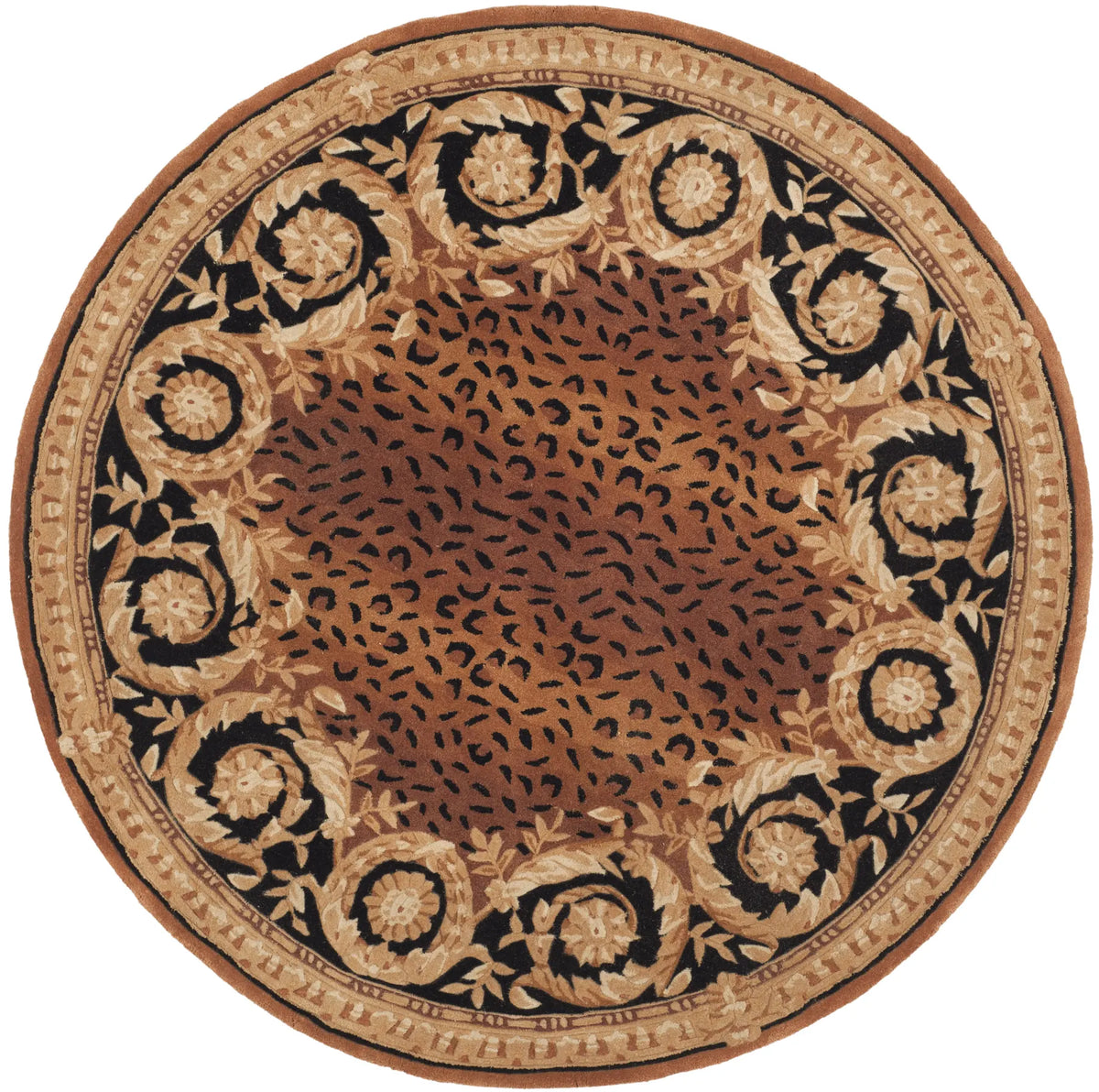 Safavieh Naples 6'-0" x 6'-0" Rug in Black / Gold