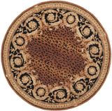 Safavieh Naples 6'-0" x 6'-0" Rug in Black / Gold