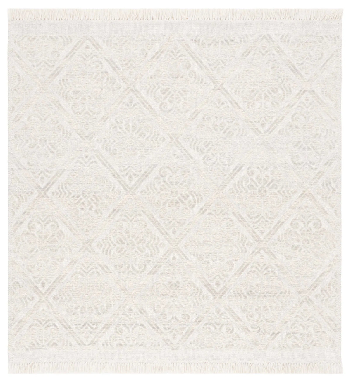 Safavieh Kilim 6'-0" x 6'-0" Rug in Light Grey / Ivory