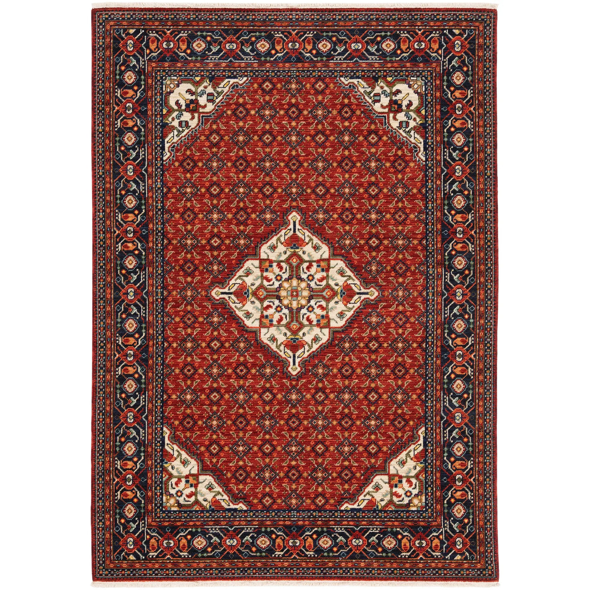 Oriental Weavers Sphinx Lilihan 001C6 Red/ Blue Rugs - main flat