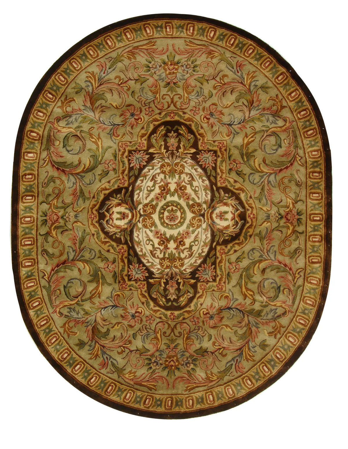 Safavieh Classic 7'-6" x 9'-6" Rug in Beige / Olive