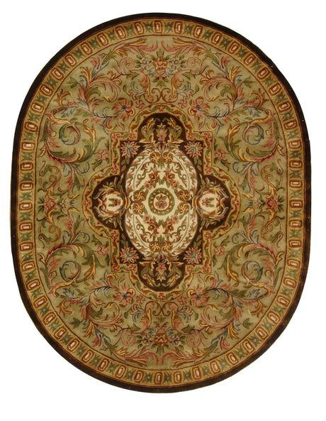 Safavieh Classic 7'-6" x 9'-6" Rug in Beige / Olive
