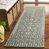 Safavieh Micro-Loop 2'-3" x 7'-0" Rug in Green / Ivory