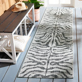 Safavieh Courtyard 2'-2" x 9'-0" Rug in Grey / Black