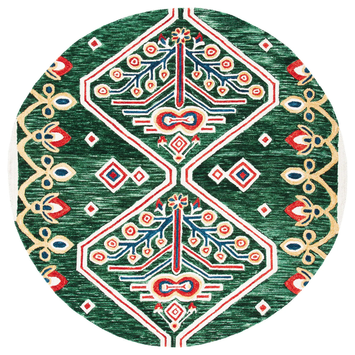 Safavieh Aspen 7'-0" x 7'-0" Rug in Green / Ivory