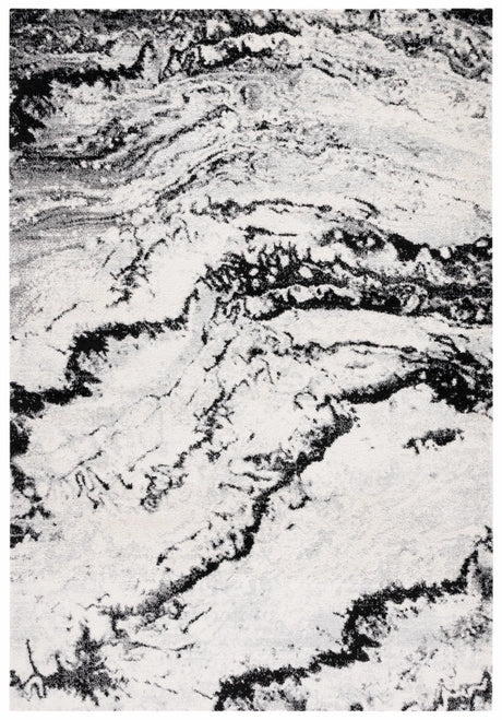 Safavieh Tulum 4'-0" x 6'-0" Rug in Ivory / Black