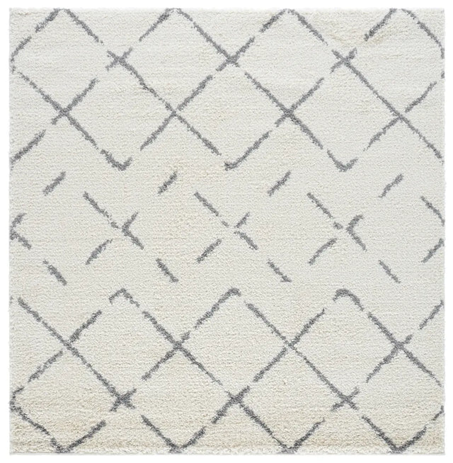 Safavieh Arizona Shag 6'-7" x 6'-7" Rug in Ivory / Grey