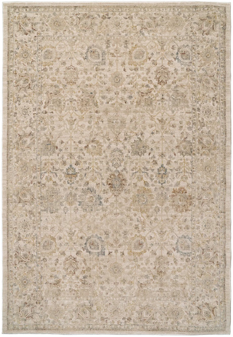 Dynamic Rugs Bloomfield 19606 Power Loomed Traditional Beige/Grey/Cream Rug - Rectangular