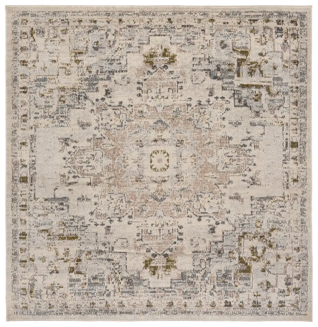 Safavieh Madison 6'-7" x 6'-7" Rug in Ivory / Grey Gold
