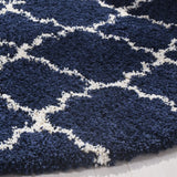 Safavieh Hudson Shag 5'-3" x 5'-3" Rug in Navy / Ivory