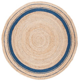 Safavieh Natural Fiber 6'-0" x 6'-0" Rug in Navy / Natural