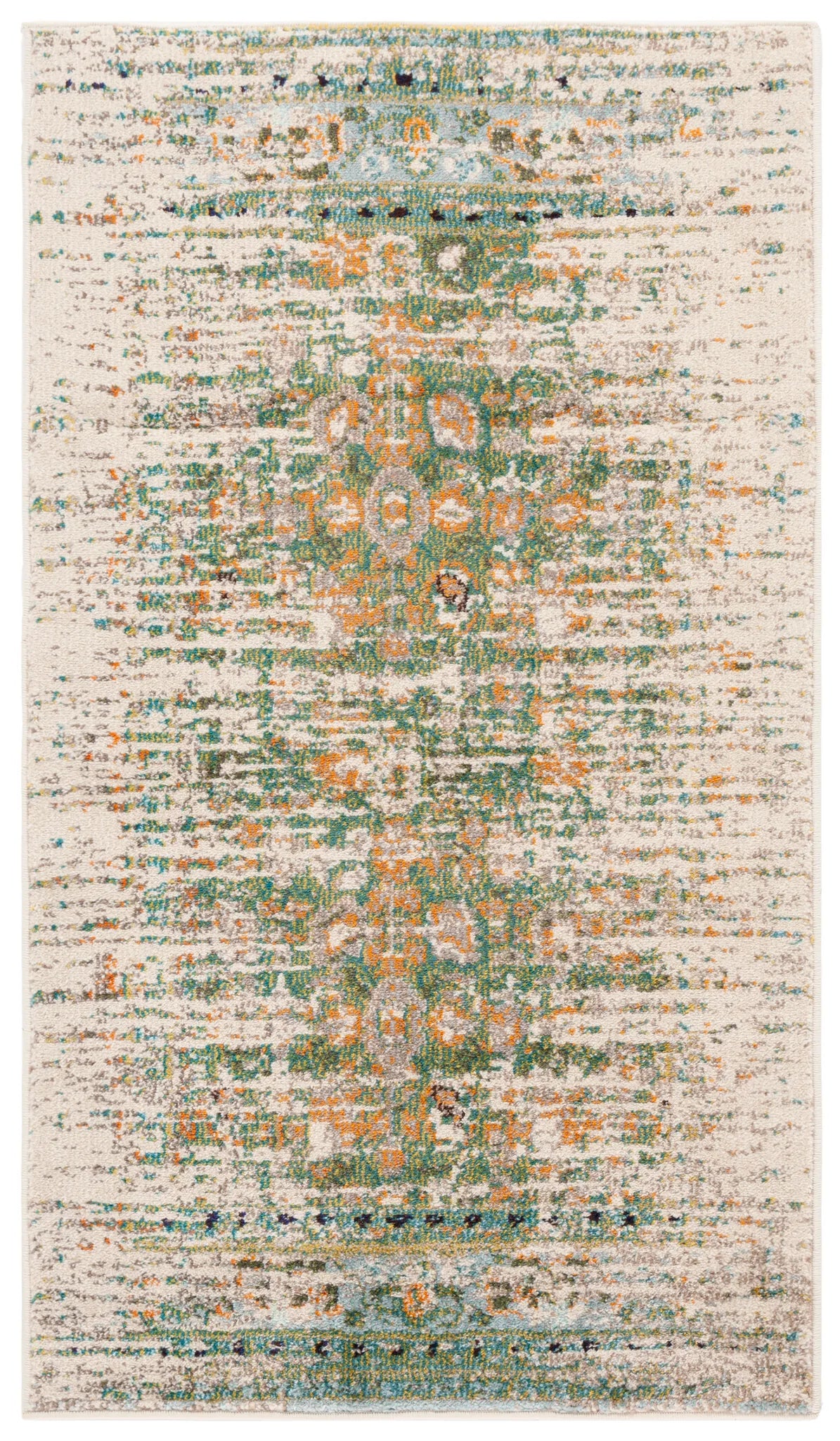 Safavieh Monaco 3'-0" x 5'-0" Rug in Green / Ivory