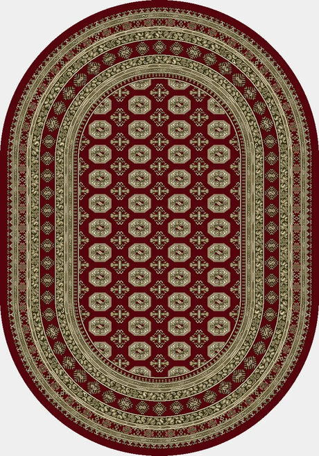 Dynamic Rugs Ancient Garden 57102 Red/Beige Rug - Oval