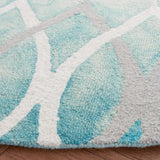 Safavieh Dip Dye 5'-0" x 5'-0" Rug in Green / Ivory Grey