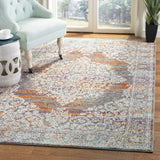 Safavieh Madison 900 4'-0" x 6'-0" Rug in Light Grey / Rust