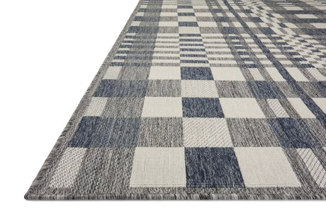 Loloi Rainier Rai-04 Ivory/Denim Rug - rug corner