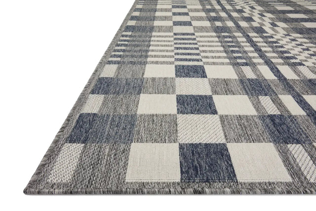 Loloi Rainier Rai-04 Ivory/Denim Rug - rug corner