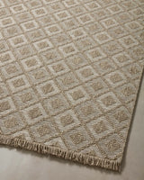 Loloi Dawn Daw-07 Natural Rug - angled corner on wood