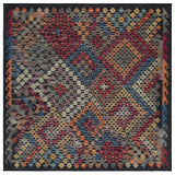 Safavieh Journey 6'-7" x 6'-7" Rug in Charcoal / Red