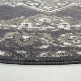 Safavieh Pyramid 6'-7" x 6'-7" Rug in Charcoal / Ivory