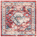 Safavieh Riviera 6'-7" x 6'-7" Rug in Red / Blue