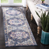 Safavieh Evoke 2'-2" x 7'-0" Rug in Navy / Grey