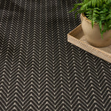 Nourison Horizon Indoor/Outdoor HOZ02 Black Contemporary Area Rugs
