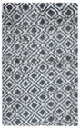 Safavieh Rainbow Shag 4'-0" x 6'-0" Rug in Charcoal / White