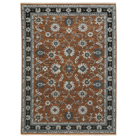 Oriental Weavers Sphinx KEIRA KEI05 Rust Traditional Rugs - main flat