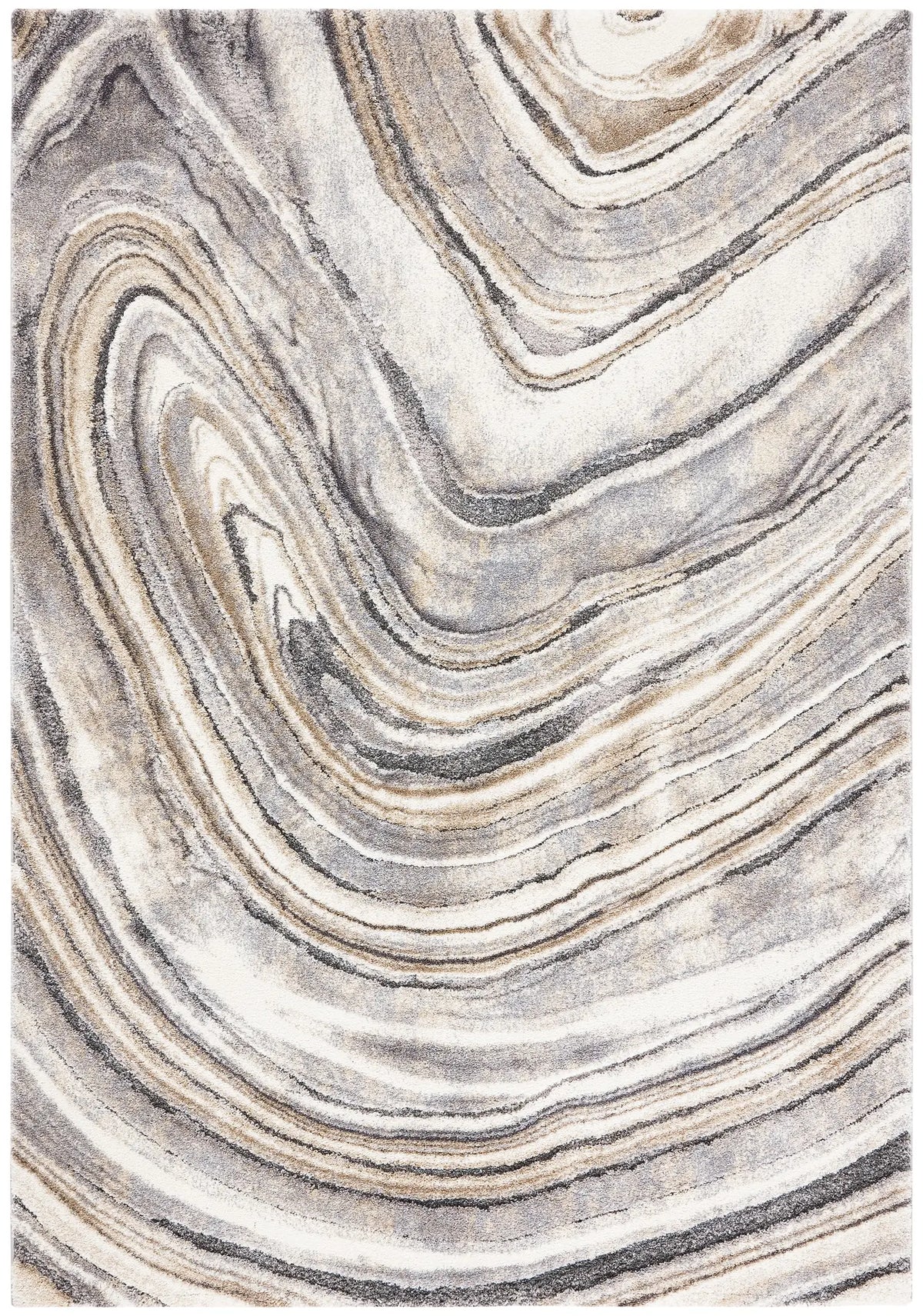 Safavieh Cyrus Shag 4'-5" x 6'-5" Rug in Ivory / Grey